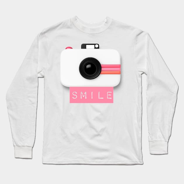 Smile On The Camera Long Sleeve T-Shirt by NadyaEsthetic